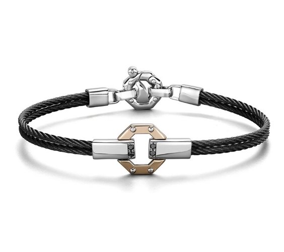 Bracciale Baraka Uomo in Oro Diamante Black 0.06 Ct BR361161RODN190008 - BR361161RODN190008